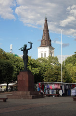 Marktplatz in Karlstad, Schweden