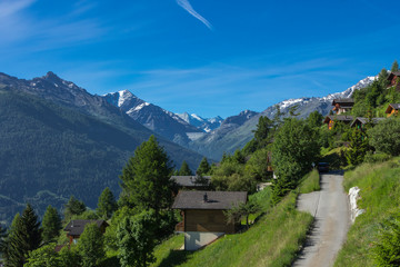 Mountains after the Valley in Valais Switzerland