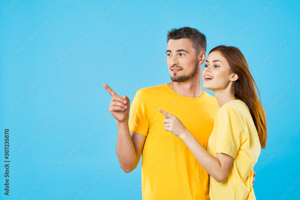 Wall mural happy young couple