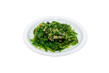 Refreshing and Vibrant: Close-Up Photos of Nicely Prepared Wakame Salad for Restaurant Menu