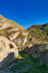 The Tafones, characteristic rock formations, present in Calabria.