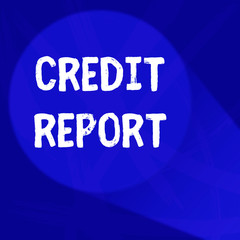 Handwriting text Credit Report. Conceptual photo Borrowing Rap Sheet Bill and Dues Payment Score Debt History Abstract Violet Monochrome of Disarray Smudge and Splash of Paint Pattern