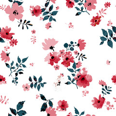 Seamless floral pattern with flowers