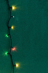 Fragment of a Christmas glowing garland