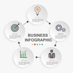 Business infographic template.