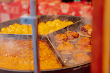 Traditional polish Christmas market food