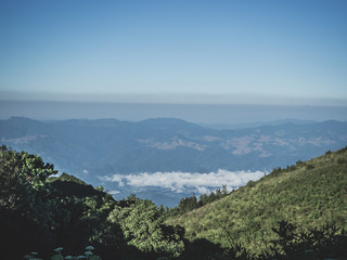 Fototapeta na wymiar Landscape of Mountain at Doi Inthanon National Park , Thailand