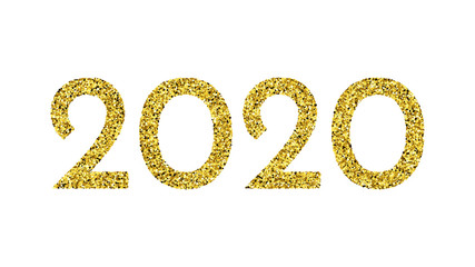 2020 Happy New Year logo text design