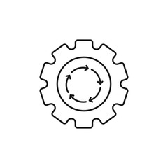 gear cycle - minimal line web icon. simple vector illustration. concept for infographic, website or app.