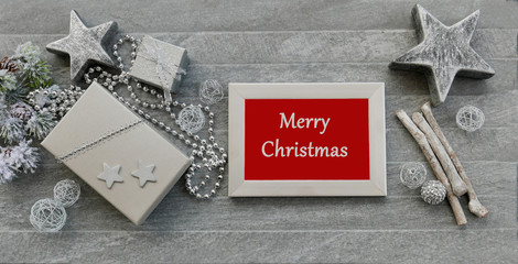 Frame with the lettering Merry Christmas