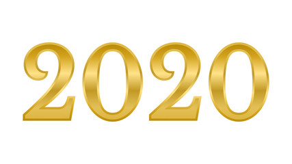 2020 Happy New Year logo text design