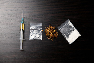 doses of different drugs are on the table