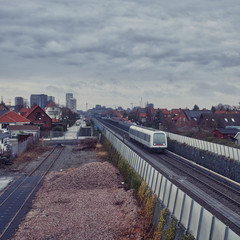 Fototapeta na wymiar Metro line in capital city