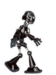 Fototapeta premium robot cartoon walking