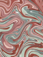Abstract marble texture in terracotta, beige and mint color. Trendy design for cover, poster, flyer, wrapping paper, textil and print design.