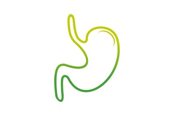 Fototapeta premium Stomach line art Logo vector illustration design - creative Gastroenterology Healthy Logo element icon, Stomach healthcare icon vector template