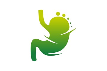 Stomach Logo vector illustration design - creative Gastroenterology Healthy Logo element icon, Stomach healthcare icon vector template