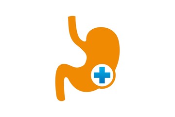 Stomach Logo vector illustration design - creative Gastroenterology Healthy Logo element icon, Stomach healthcare icon vector template