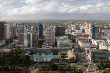 aerial view of nairobi in africa