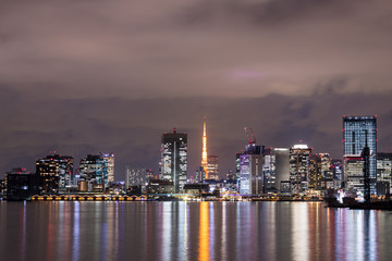 Obraz premium (東京都-都市風景)東京ベイエリアの夜景２