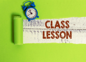 Handwriting text writing Class Lesson. Conceptual photo subject session scheduled for a particular...