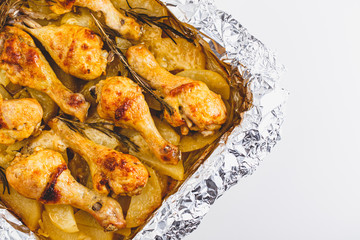 Chicken Legs Baked with Potatoes
