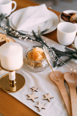 Christmas decor kitchen table.