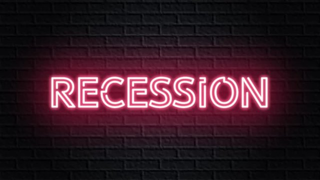 red neon video animation recession
