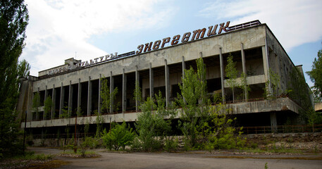 The abandoned building in the Exclusion Zone, Chernobyl, Ukraine