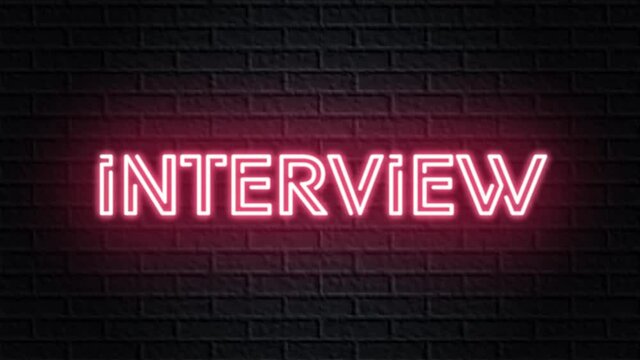 red neon video animation interview