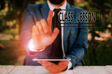 Handwriting text writing Class Lesson. Conceptual photo subject session scheduled for a particular...