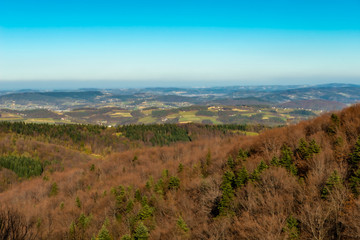 View of a mountain landscape at fall
