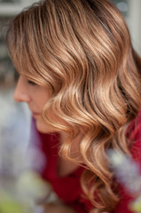 Naklejka premium Portrait of a woman with elegant retro hairstyle