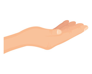 hand human receiving isolated icon