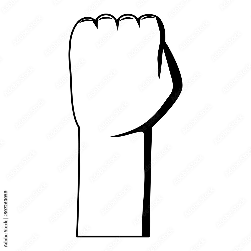 Canvas Prints hand human fist isolated icon