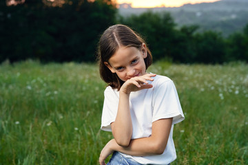 girl on the grass