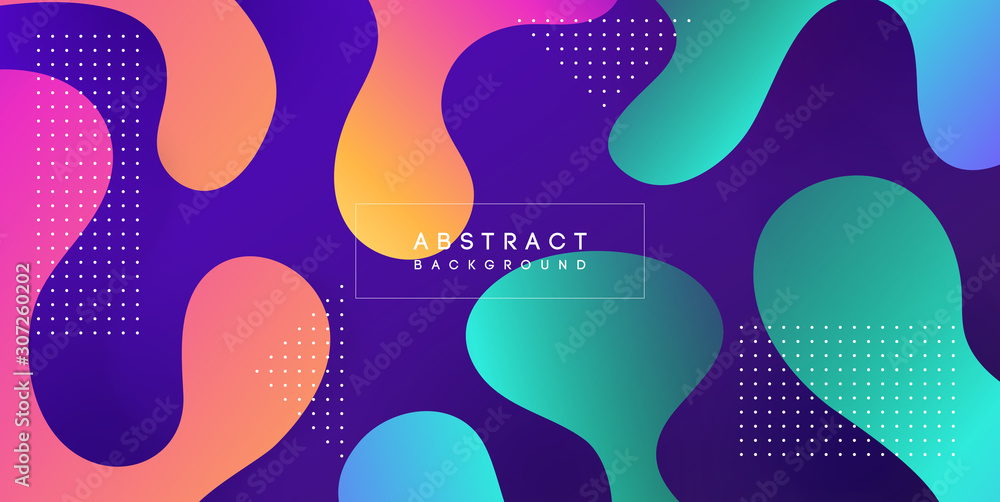 Aufkleber Moving colorful abstract background. Dynamic Effect. Vector Illustration. Design Template.
