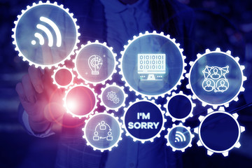 Word writing text I M Sorry. Business photo showcasing Toask for forgiveness to someone you...