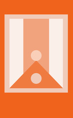 Orange Minimal Poster Composition Print