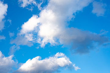 Blue sky with white clouds