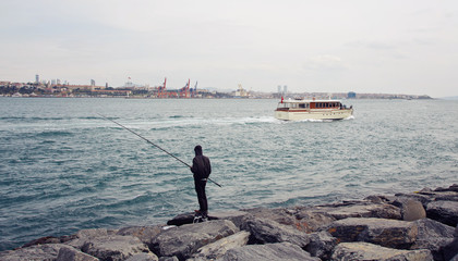 Fototapeta na wymiar Stunning view on the coastline of Istanbul