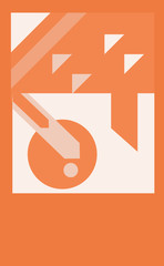Orange Minimal Poster Composition Dynamic
