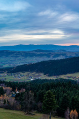 Fototapeta na wymiar panorama of mountains in autumn