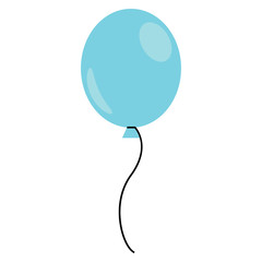 Isolated blue balloon