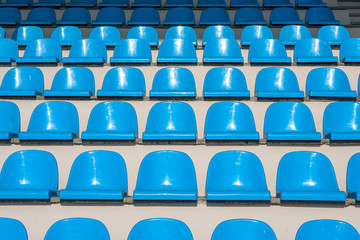 Blaue Stadionsitze