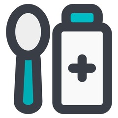 Fototapeta premium Baby Icon Design Filled Line Style Part 5 Medicine