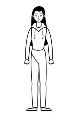 young woman avatar character icon