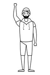 young man with beard avatar character