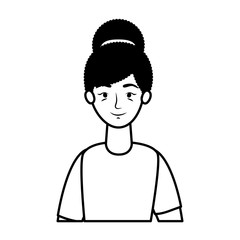 young woman avatar character icon