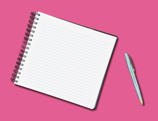 Notebook on the table